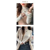 リブニット トップス レディース ハイネック 袖口ファー 長袖 ベーシック | Aleh Te’enah | 詳細画像3 