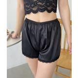 ブラック | レース付き ペチコート ショートパンツ | Outfitter lab