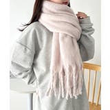 ライトピンク | ボリュームフリンジマフラー | Outfitter lab