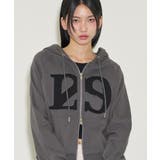 チャコールグレー | ILLIGO(イリゴ)/129 LOGO PATCH HOODED ZIPUP | Outfitter lab