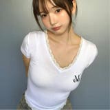 MUCENT(ムセント)/SUNNIOR LACE V-NECK HALF T | Outfitter lab | 詳細画像2