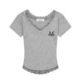 グレー | MUCENT(ムセント)/SUNNIOR LACE V-NECK HALF T | Outfitter lab