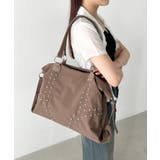ブラウン | スタッズナイロンボストンバッグ | Outfitter lab