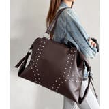 ダークブラウン | スタッズナイロンボストンバッグ | Outfitter lab
