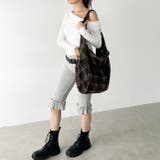 大容量チェックショルダーバッグ | Outfitter lab | 詳細画像19 