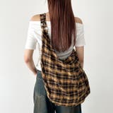 大容量チェックショルダーバッグ | Outfitter lab | 詳細画像9 