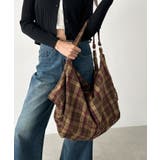 キャメル | 大容量チェックショルダーバッグ | Outfitter lab