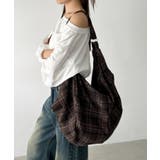 ダークブラウン | 大容量チェックショルダーバッグ | Outfitter lab