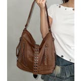 ブラウン | 2WAYスタッズドットベルトショルダーバッグ | Outfitter lab