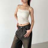 カップ付き小花柄レースキャミソール | Outfitter lab | 詳細画像15 