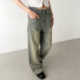 ストライプ柄ワイドデニムパンツ | Outfitter lab | 詳細画像6 