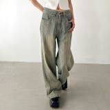 ストライプ柄ワイドデニムパンツ | Outfitter lab | 詳細画像9 