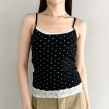 カップ付きドット柄キャミソール | Outfitter lab | 詳細画像11 