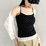 カップ付きドット柄キャミソール | Outfitter lab | 詳細画像13 