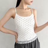 カップ付きドット柄キャミソール | Outfitter lab | 詳細画像5 