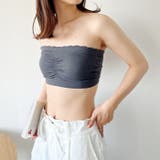 カップ付 ストラップレスフリルブラトップ | Outfitter lab | 詳細画像20 