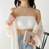 カップ付 ストラップレスフリルブラトップ | Outfitter lab | 詳細画像8 