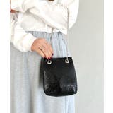 ブラック | メタリック2WAY巾着ショルダーバッグ | Outfitter lab