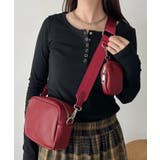 ワインレッド | マルチケース付きスクエアショルダーバッグ | Outfitter lab