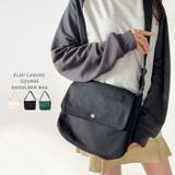【A4サイズ対応】フラップキャンバススクエアショルダーバッグ | Outfitter lab | 詳細画像1