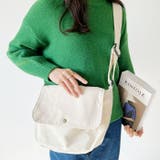 【A4サイズ対応】フラップキャンバススクエアショルダーバッグ | Outfitter lab | 詳細画像11