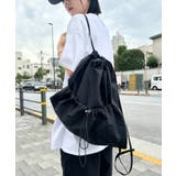 ブラック | ドローコードナイロンナップザック/リュック | Outfitter lab
