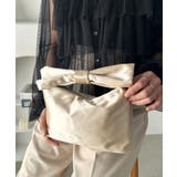 ゴールド | リボンモチーフ スクエアハンドバッグ | Outfitter lab