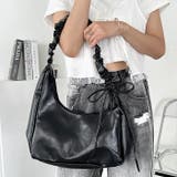 リボンギャザームーンショルダーバッグ/ホーボーバッグ | Outfitter lab | 詳細画像6