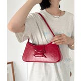 レッド | リボンPUハンドルバッグ | Outfitter lab