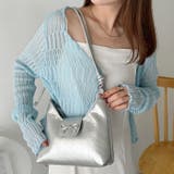 リボンモチーフワンハンドルPUホーボーバッグ | Outfitter lab | 詳細画像24 