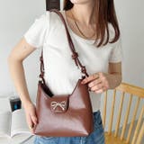 リボンモチーフワンハンドルPUホーボーバッグ | Outfitter lab | 詳細画像36 