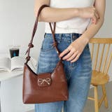 リボンモチーフワンハンドルPUホーボーバッグ | Outfitter lab | 詳細画像39 