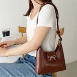 リボンモチーフワンハンドルPUホーボーバッグ | Outfitter lab | 詳細画像40 