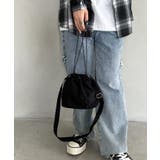 ブラック | ミリタリー巾着ショルダーバッグ | Outfitter lab