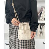 ベージュ | ビジューデザインミニサコッシュバッグ | Outfitter lab