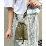 カーキ | ビジューデザインミニサコッシュバッグ | Outfitter lab