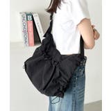 ブラック | 【A4サイズ対応】ポケット付きドロストショルダーバッグ | Outfitter lab