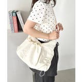 アイボリー | 【A4サイズ対応】ポケット付きドロストショルダーバッグ | Outfitter lab