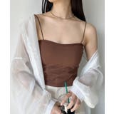 ブラウン | 華奢ストラップカップ付キャミソール | Outfitter lab