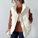 スタンドカラーフェイクダウンオーバーサイズベスト | Outfitter lab | 詳細画像12