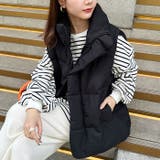 スタンドカラーフェイクダウンオーバーサイズベスト | Outfitter lab | 詳細画像6