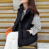 スタンドカラーフェイクダウンオーバーサイズベスト | Outfitter lab | 詳細画像7