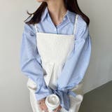 2WAY ボリュームスリーブ ルーズストライプシャツトップス | Outfitter lab | 詳細画像9