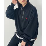 ブラック | POLO CHAMPS / ハーフジップスウェットプルオーバー | Outfitter lab