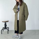 キルティングノーカラーコート | Outfitter lab | 詳細画像21 