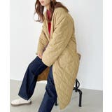 ベージュ | キルティングノーカラーコート | Outfitter lab