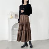ベロアギャザーティアードロングスカート | Outfitter lab | 詳細画像14 