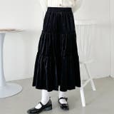 ベロアギャザーティアードロングスカート | Outfitter lab | 詳細画像8 