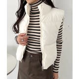 アイボリー | ショート丈ファスナー中綿ダウンベスト | Outfitter lab