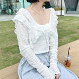 ラッフルフリルクロップド丈レースボレロ | Outfitter lab | 詳細画像5 